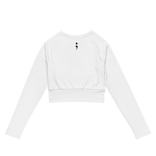 Load image into Gallery viewer, Women's Awareness White Long Sleeve Crop Top