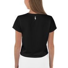 Load image into Gallery viewer, Women's Awareness Black &amp; Gold Crop Top

