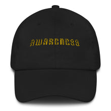 Load image into Gallery viewer, Awareness Black &amp; Gold Dad Hat
